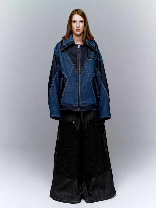 TWO-TONED V JACKET — The Aligned