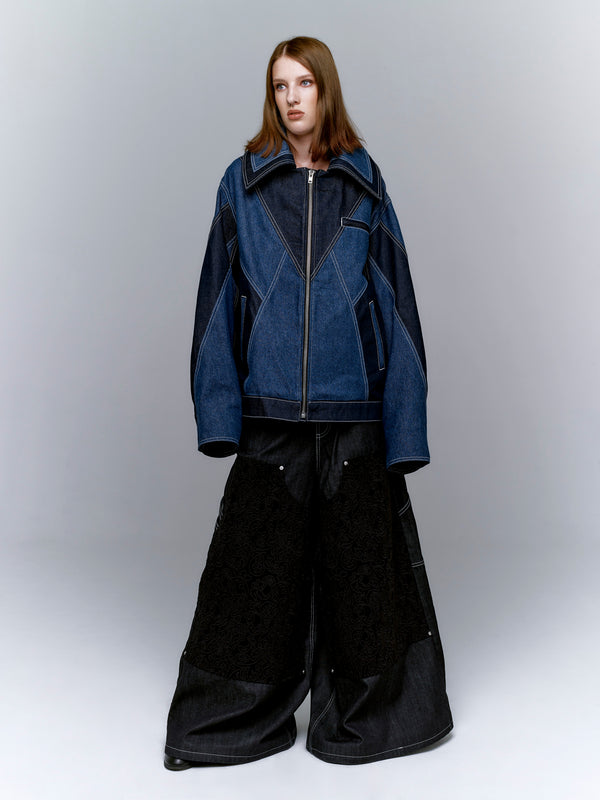 TWO-TONED V JACKET — The Aligned