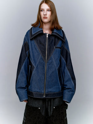 TWO-TONED V JACKET — The Aligned