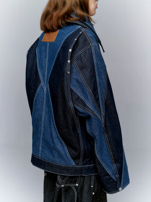 TWO-TONED V JACKET — The Aligned