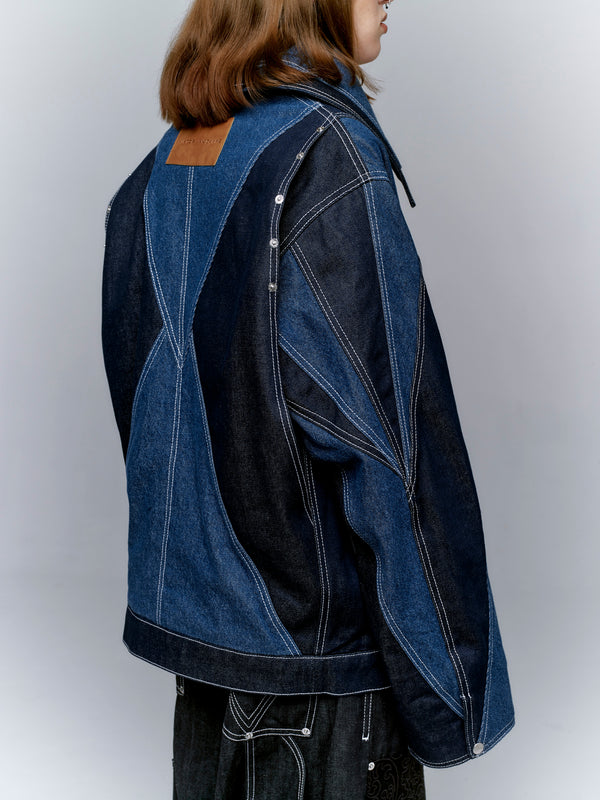 TWO-TONED V JACKET — The Aligned