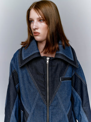 TWO-TONED V JACKET — The Aligned