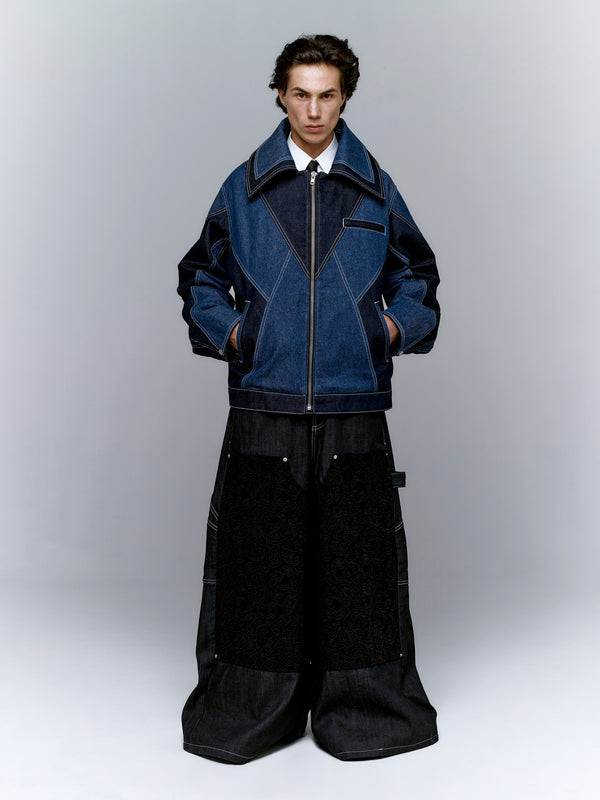 TWO-TONED V JACKET — The Aligned