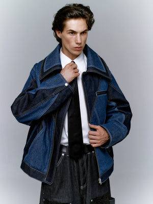 TWO-TONED V JACKET — The Aligned